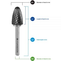 Шарошка по металлу Euroboor типа F, Ø головки - 16 мм RB.F1606